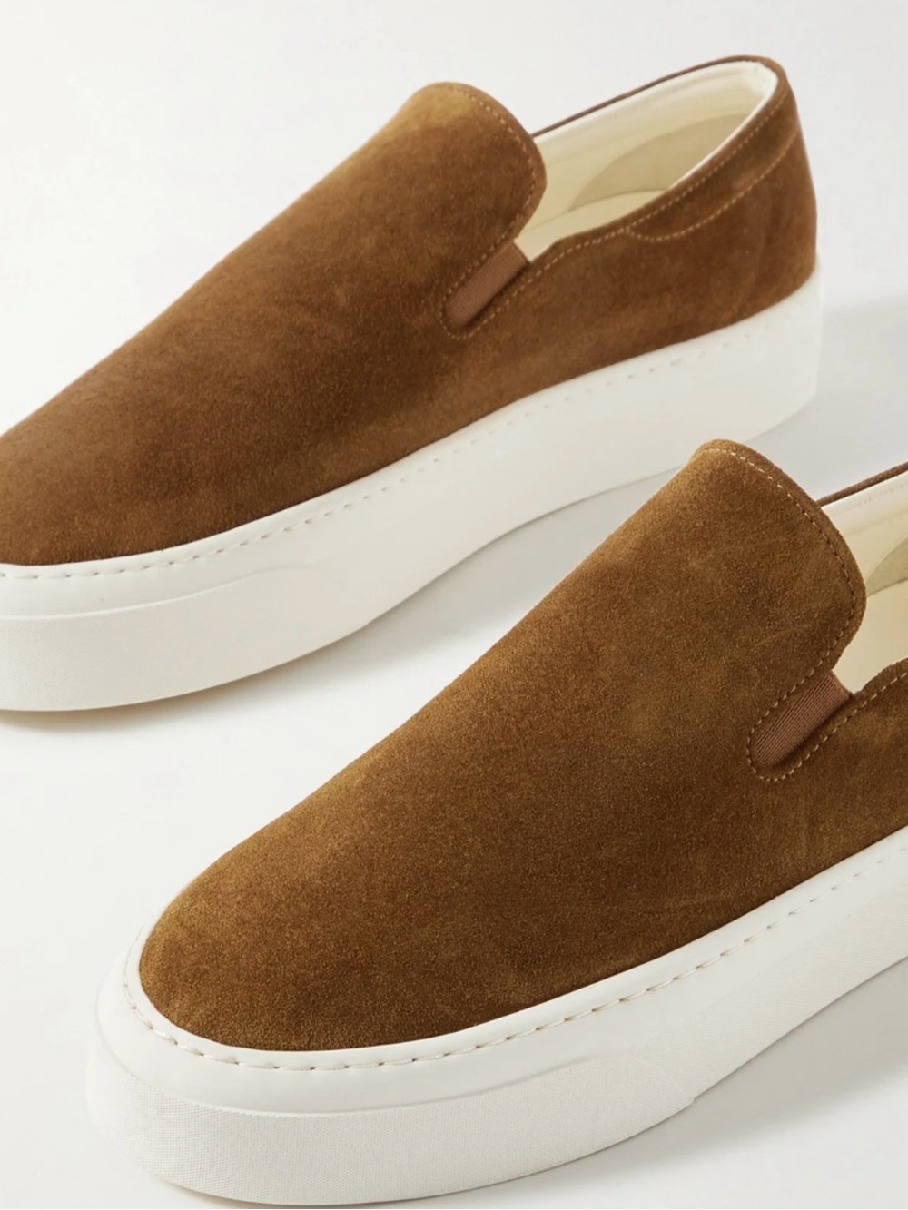 The Row Marie H suede sneaker in caramel (fits US6.5)